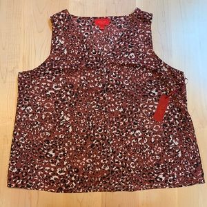 Maroon Leopard Print Tank